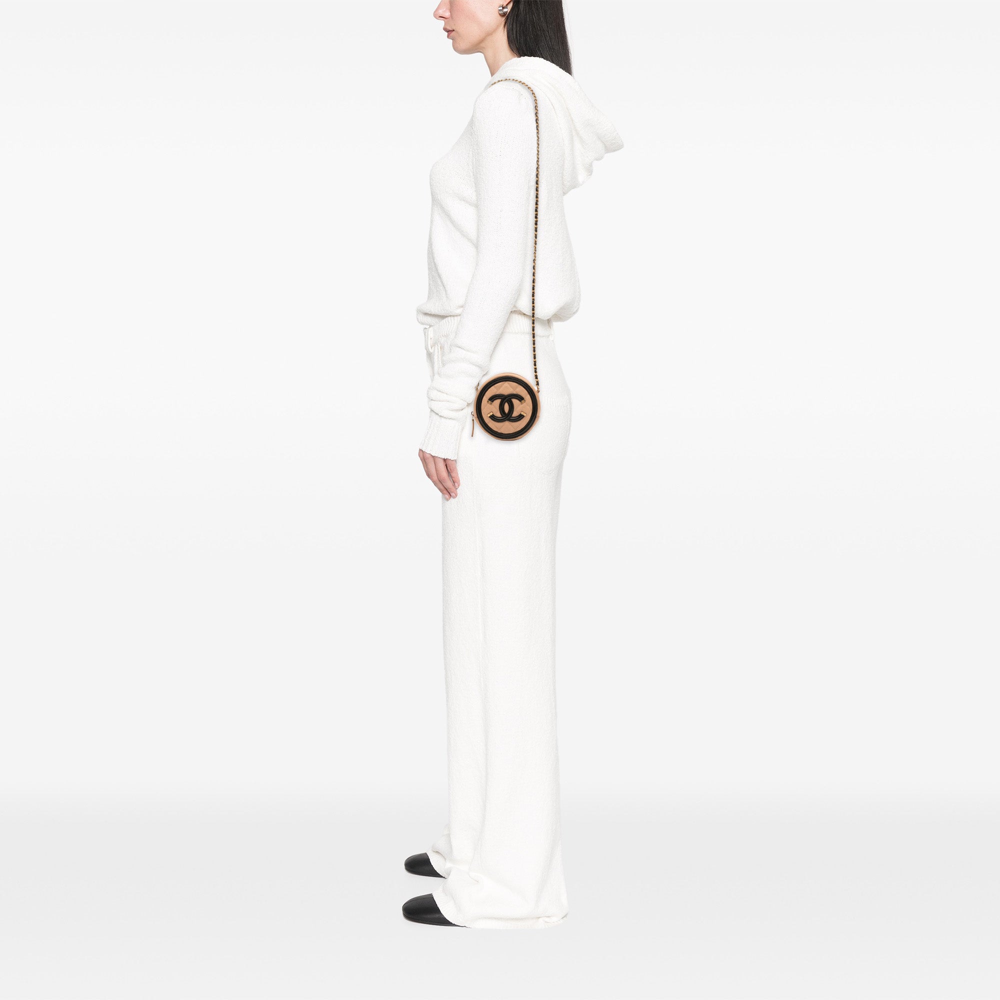 Caviar CC Filigree Round Crossbody