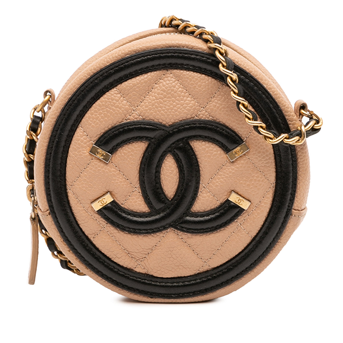 Caviar CC Filigree Round Crossbody