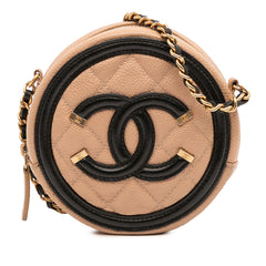 Caviar CC Filigree Round Crossbody