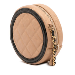 Caviar CC Filigree Round Crossbody