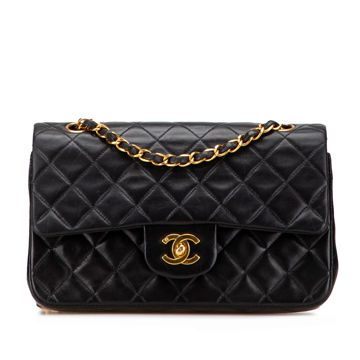 Small Classic Lambskin Double Flap