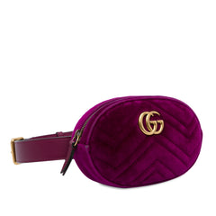 GG Marmont Matelasse Velvet Belt Bag_1