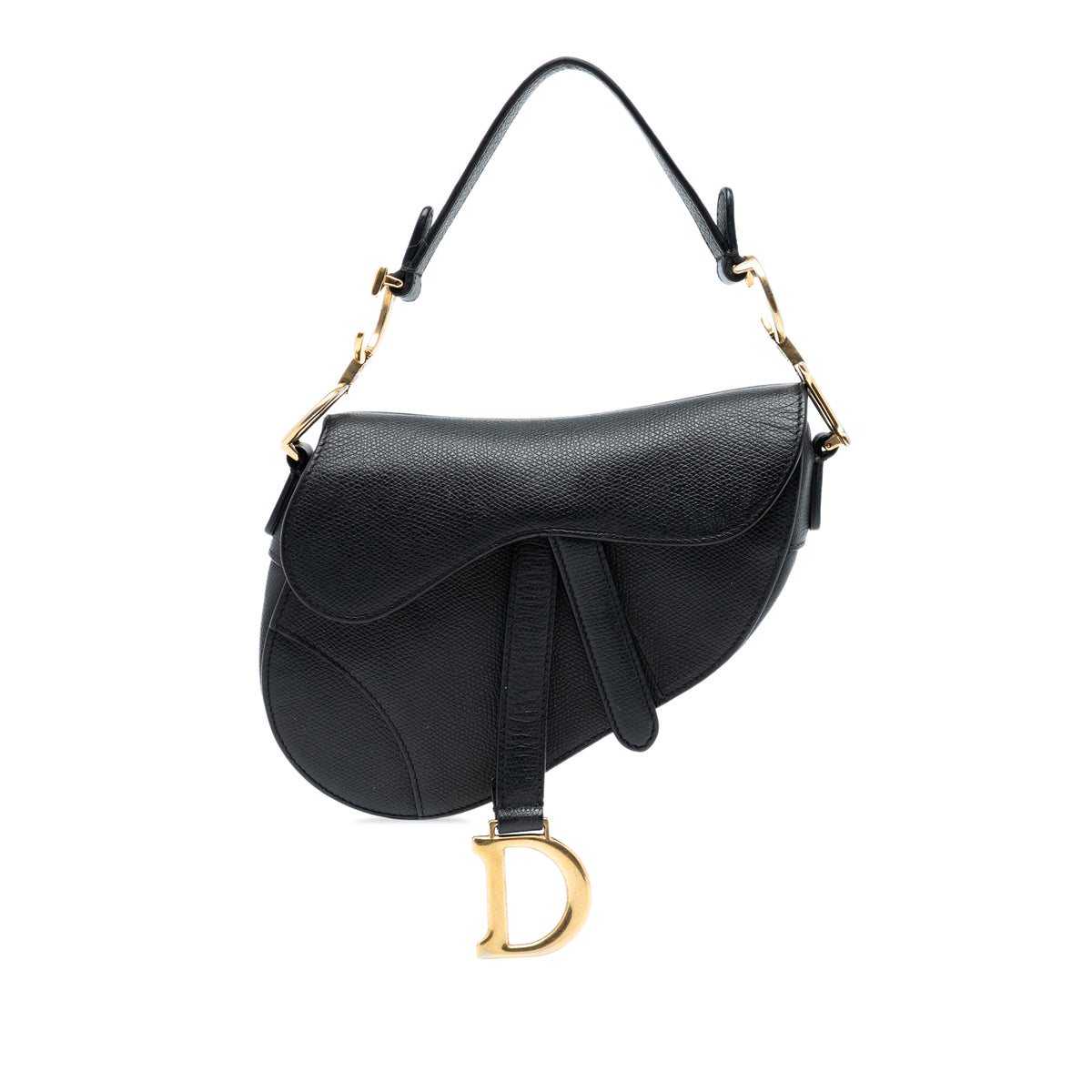Mini Grained Calfskin Saddle Bag