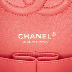 Medium Classic Chevron Lambskin Double Flap
