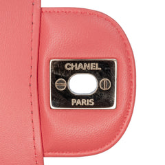 Medium Classic Chevron Lambskin Double Flap