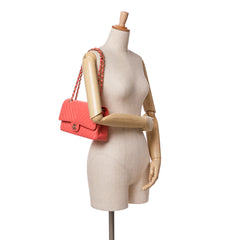 Medium Classic Chevron Lambskin Double Flap