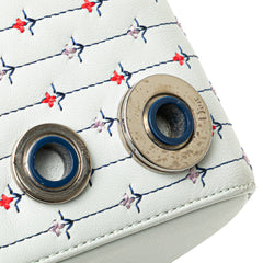 Medium Calfskin Embroidered Flower Lady Dior