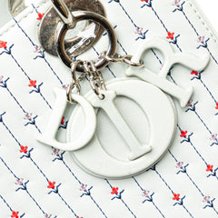 Medium Calfskin Embroidered Flower Lady Dior
