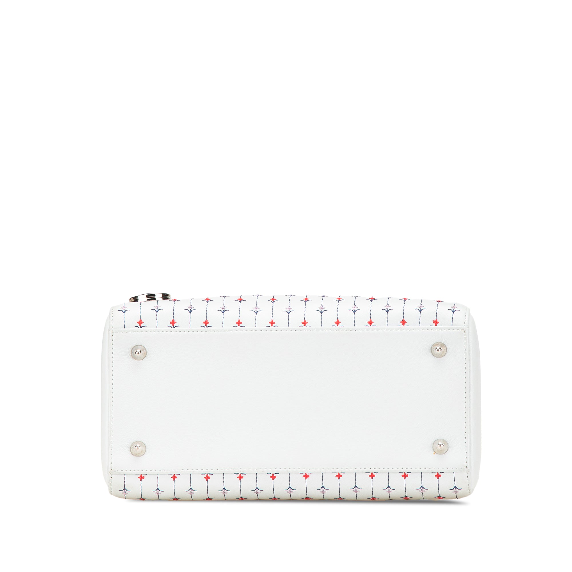 Medium Calfskin Embroidered Flower Lady Dior