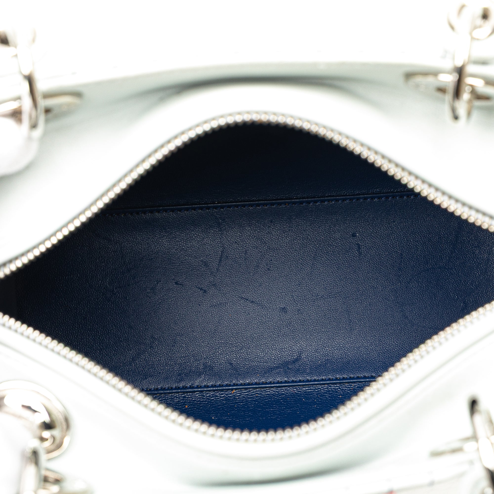 Medium Calfskin Embroidered Flower Lady Dior