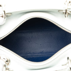 Medium Calfskin Embroidered Flower Lady Dior