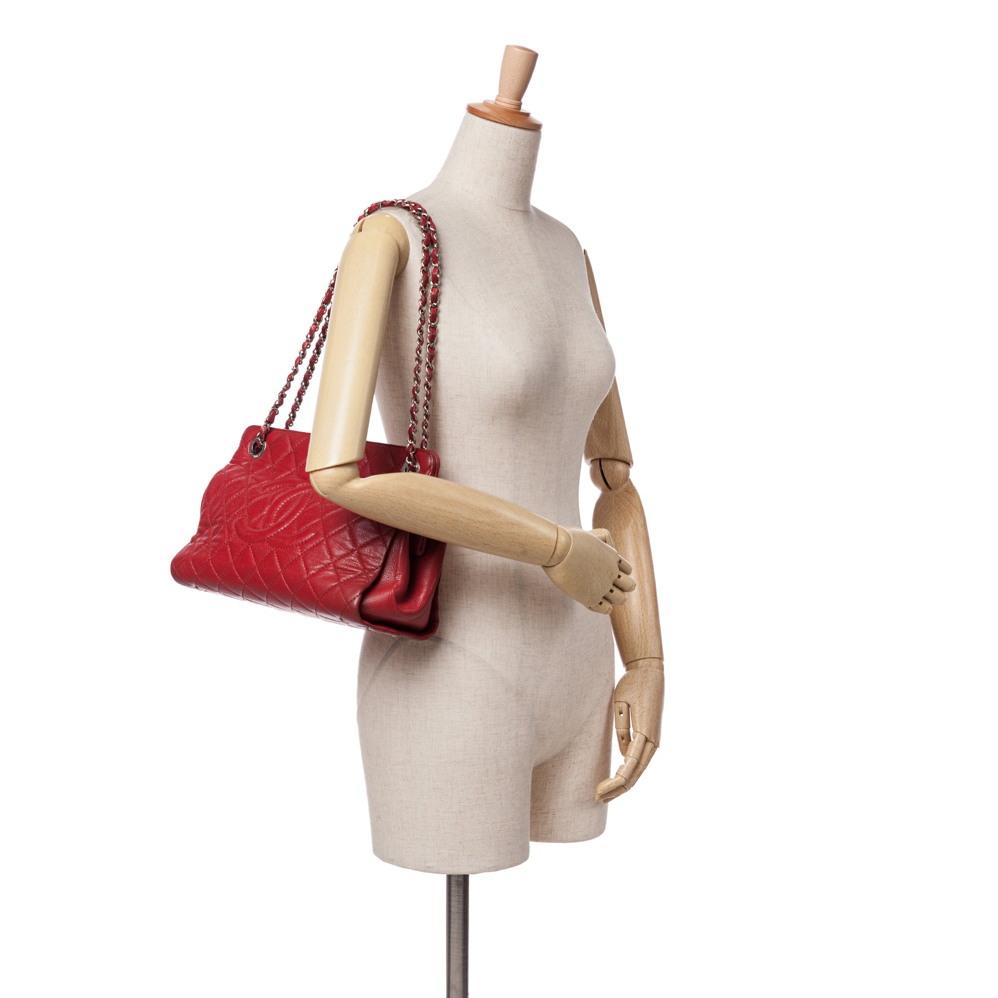 CC Quilted Caviar Frame Shopping Tote