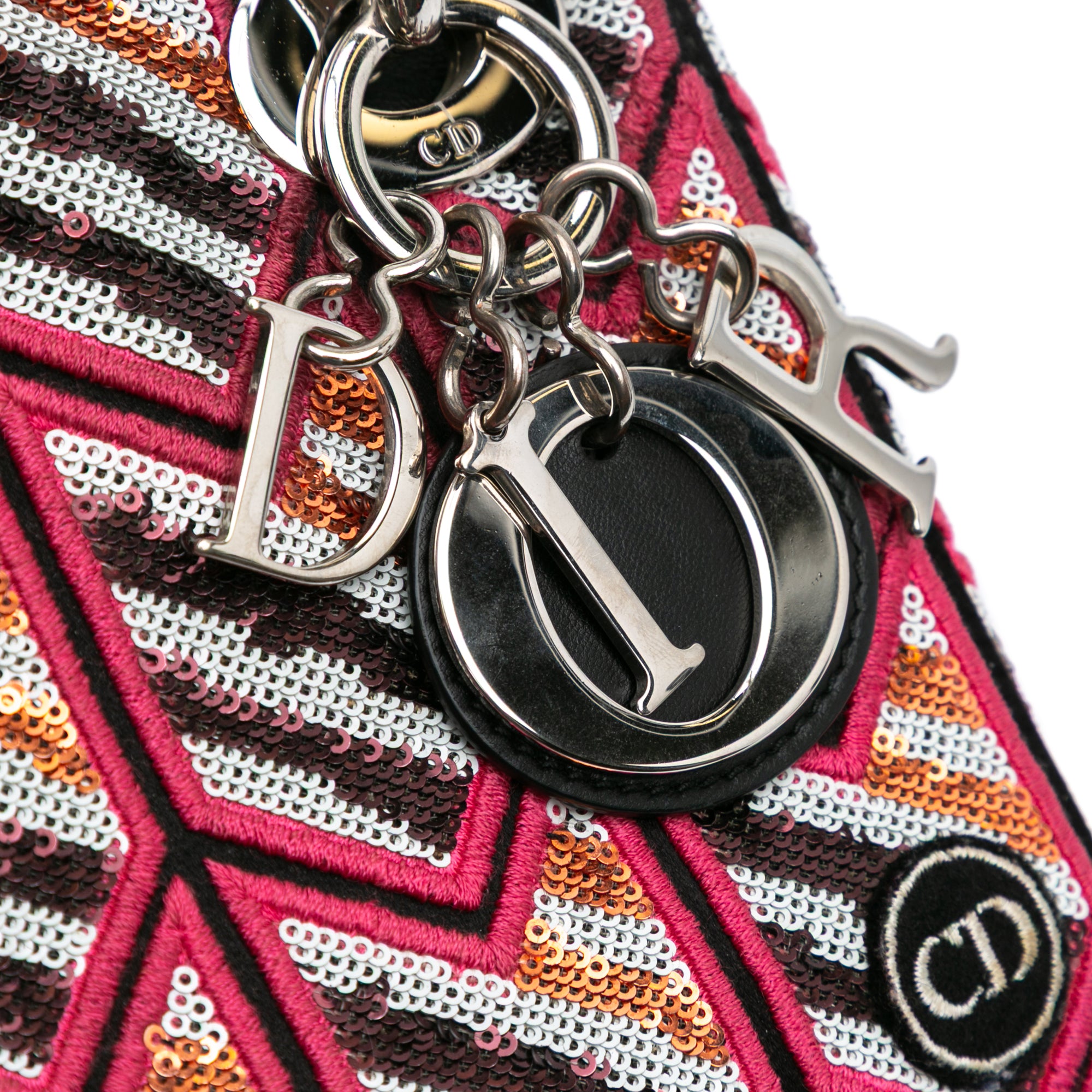 Mini Patent Sequined Lady Dior