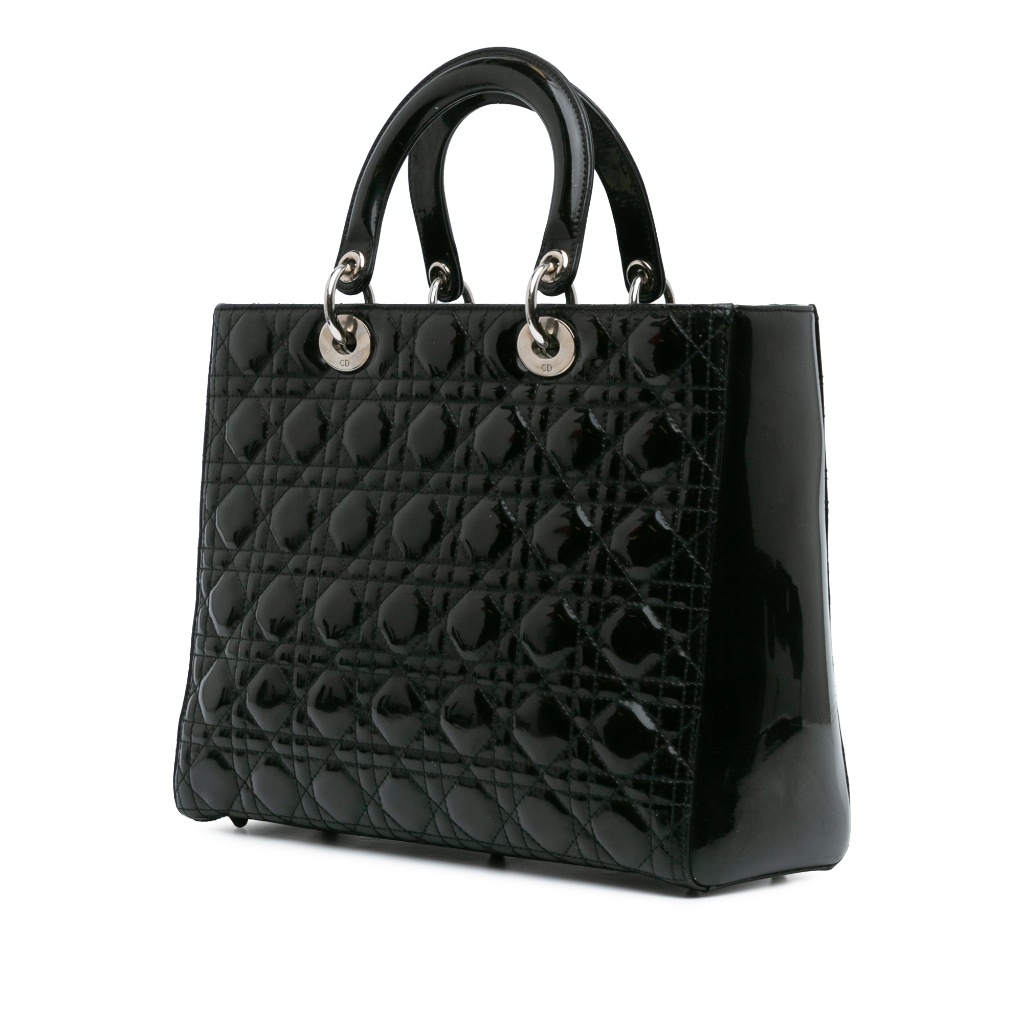 Large Patent Cannage Lady Dior