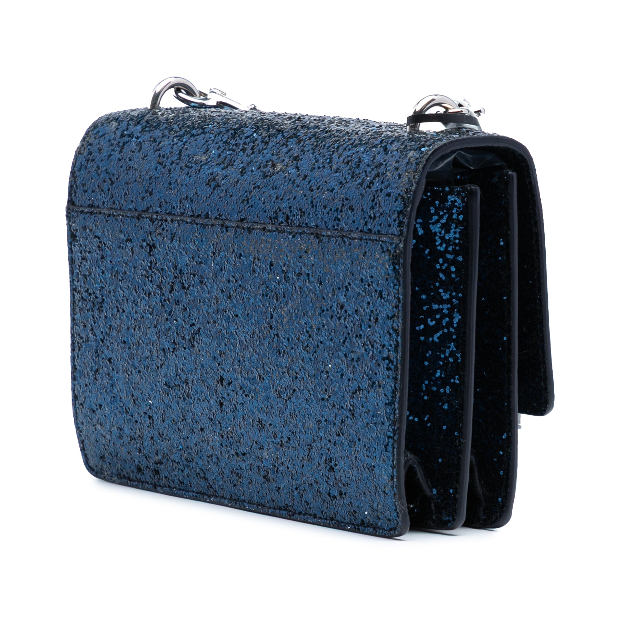 Small Glittered Leather Monogram Sunset Crossbody