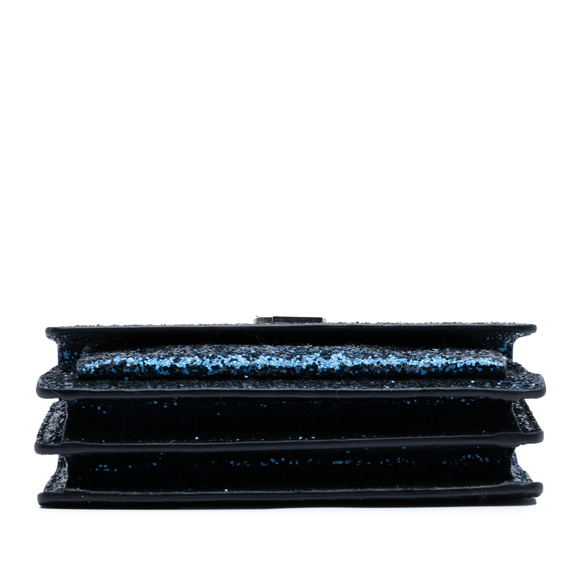 Small Glittered Leather Monogram Sunset Crossbody