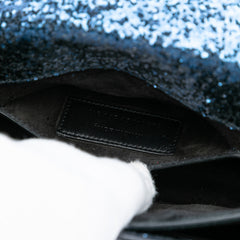 Small Glittered Leather Monogram Sunset Crossbody