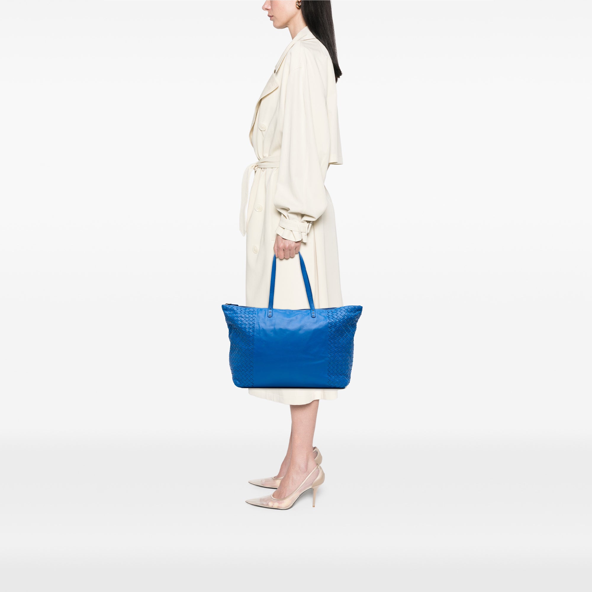 Intrecciato Trimmed Nappa Tote