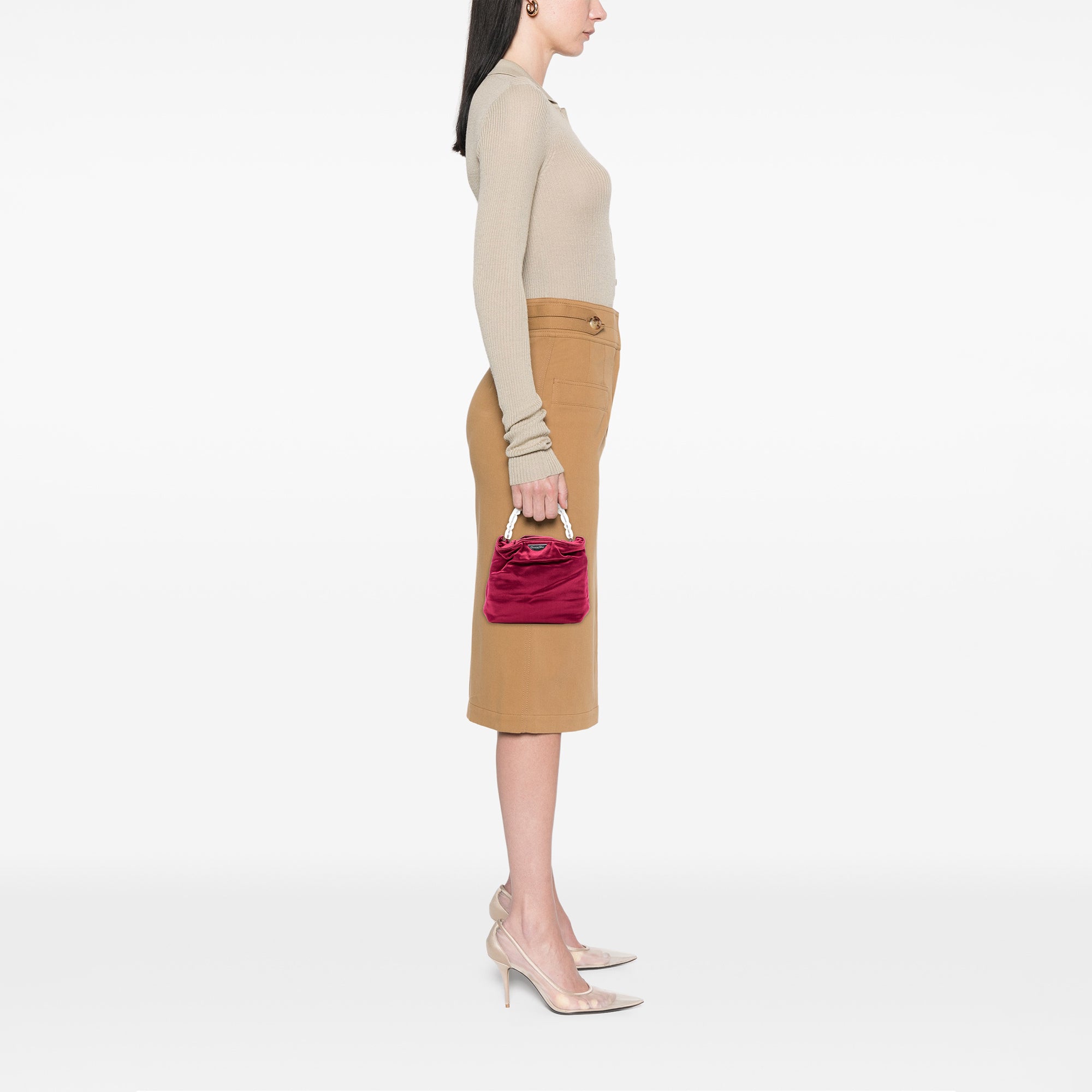 Mini Satin Malice Pearl Handbag