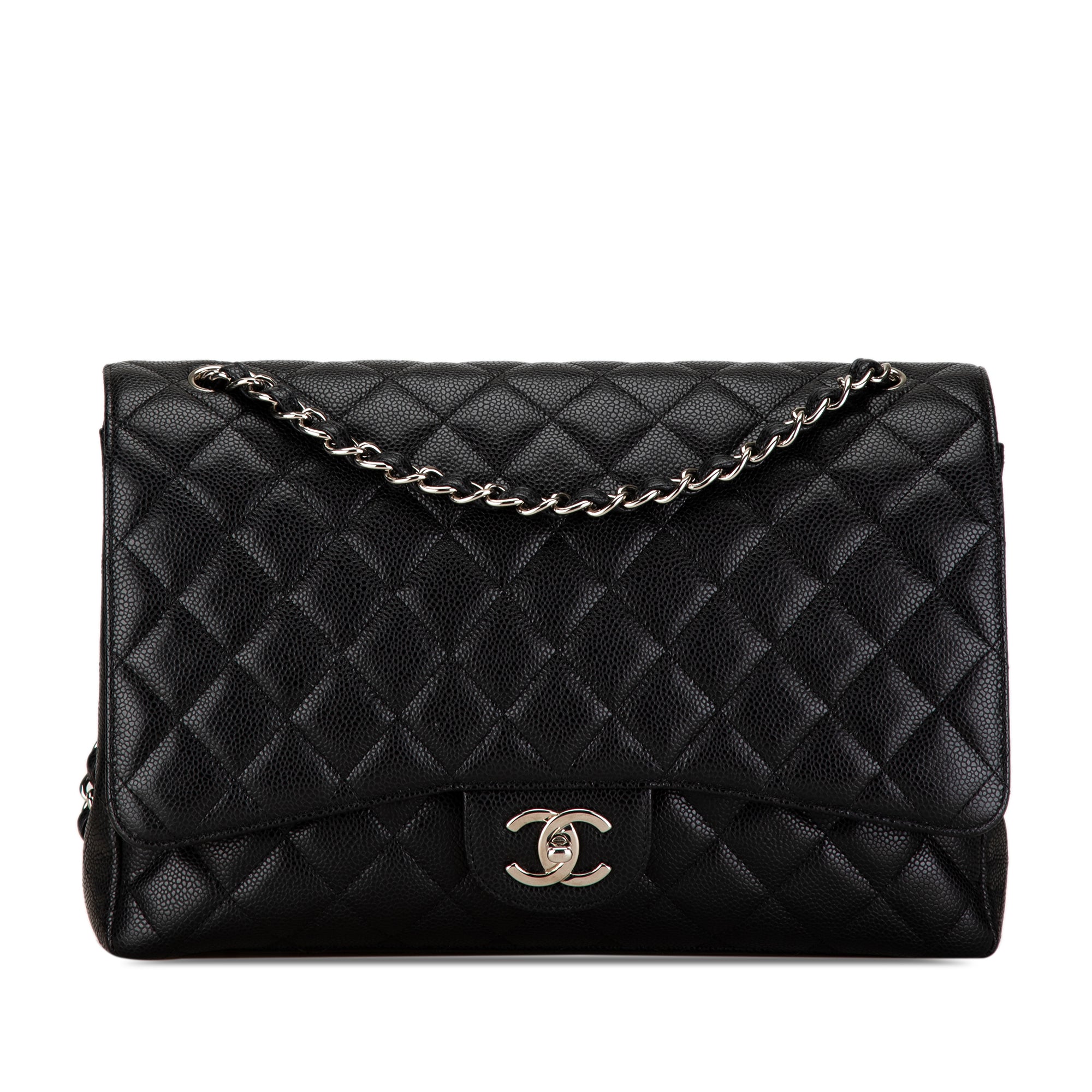 Maxi Classic Caviar Double Flap