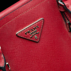 Medium Saffiano Cuir Double Handle Satchel