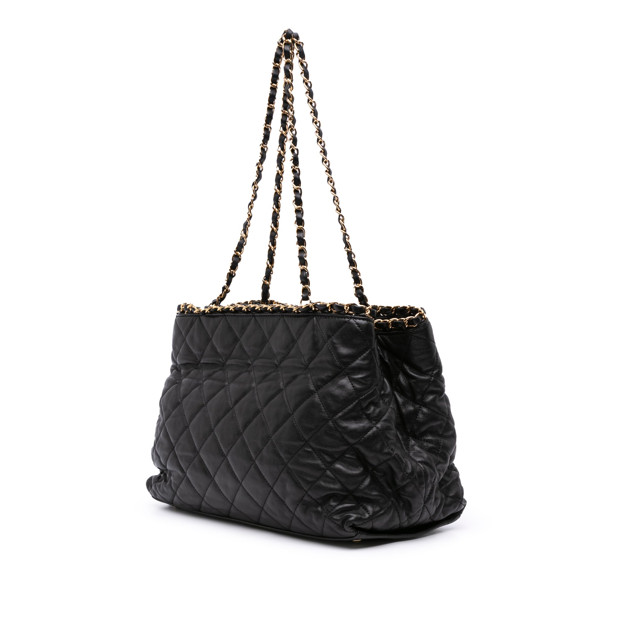 Small Quilted Calfskin Chain Me Tote