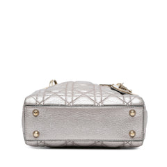 Mini Metallic Calfskin Cannage Supple Lady Dior_3