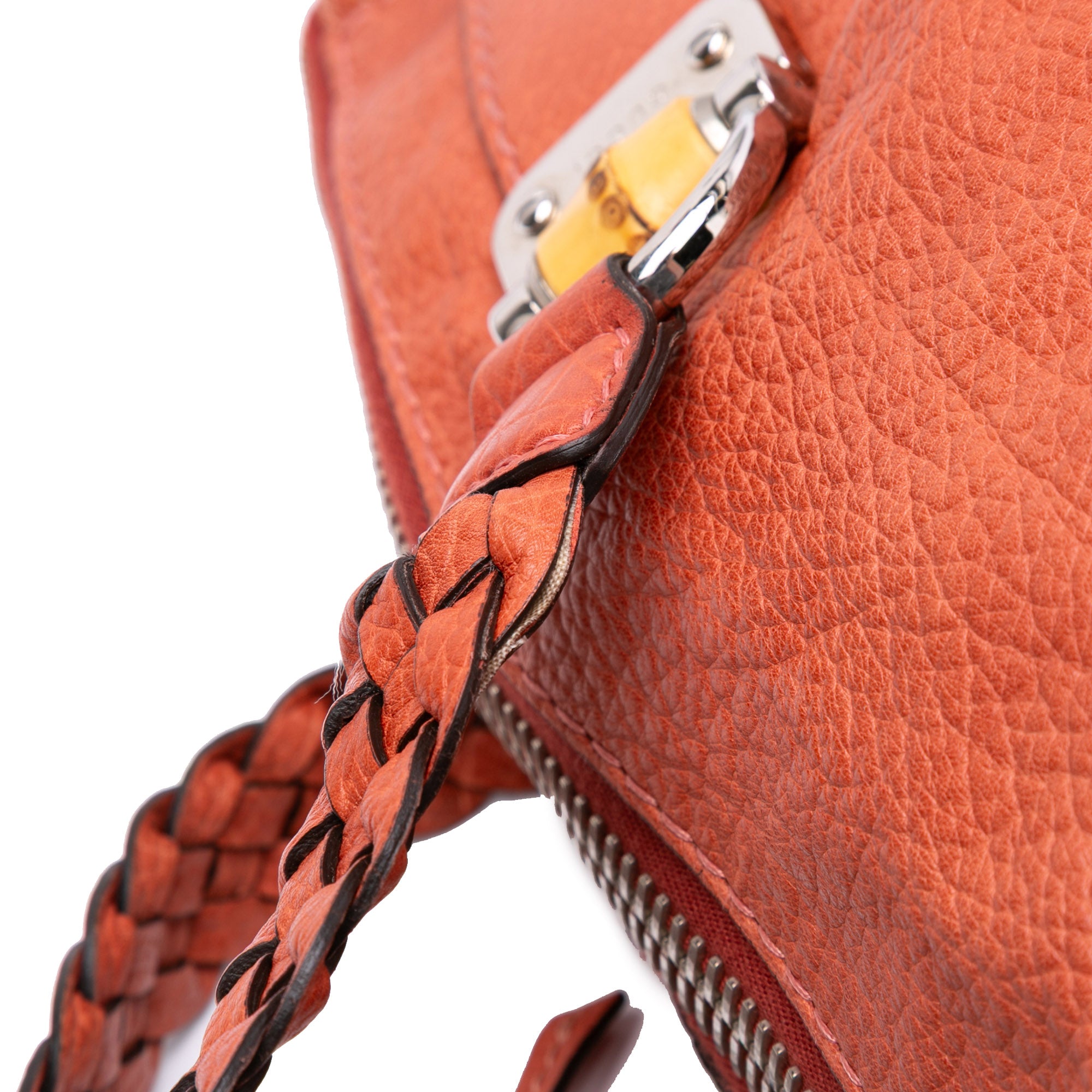 Medium Leather Bamboo Bar Tote
