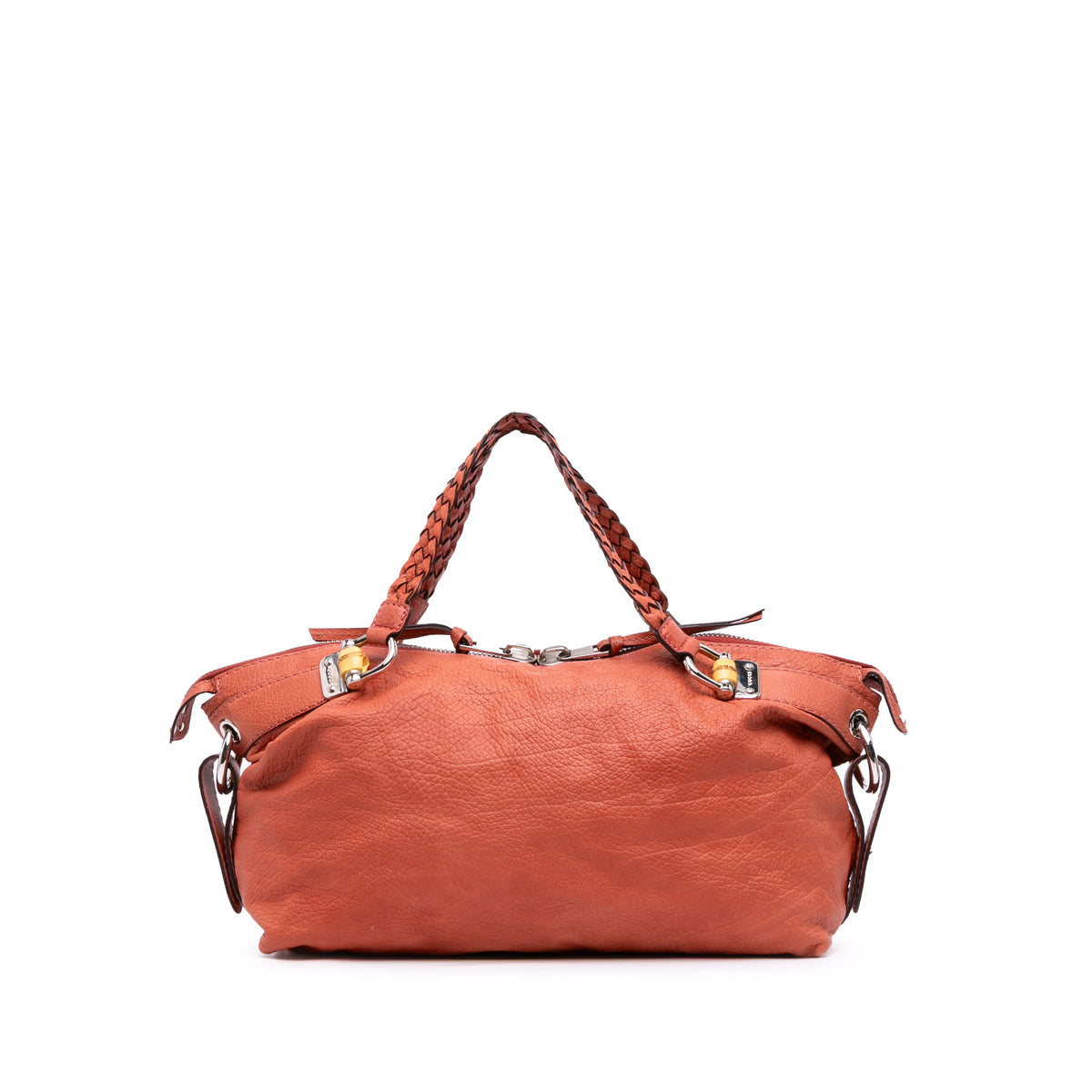 Medium Leather Bamboo Bar Tote