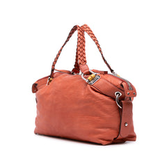 Medium Leather Bamboo Bar Tote