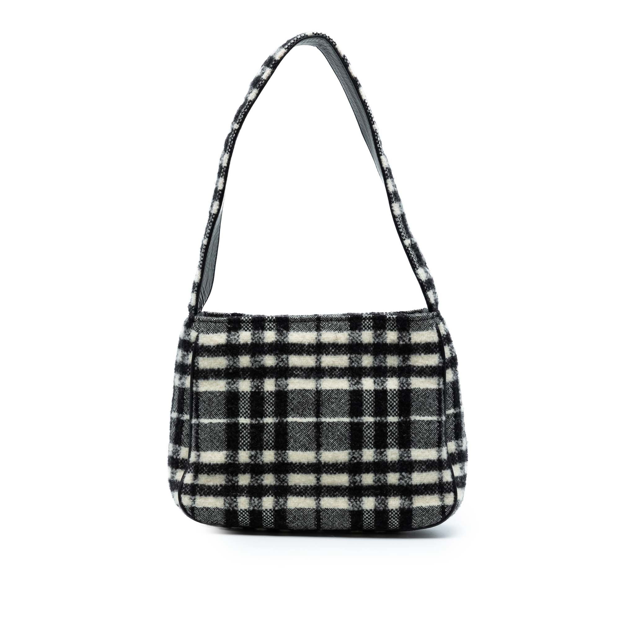 Vintage Check Wool Shoulder Bag