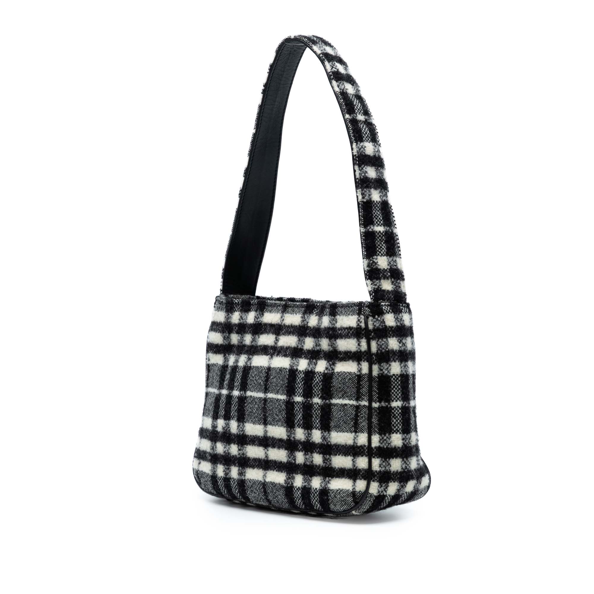 Vintage Check Wool Shoulder Bag