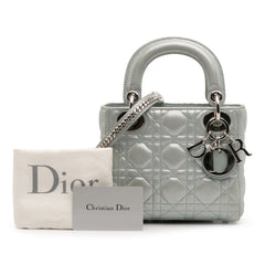 Mini Iridescent Lambskin Cannage Lady Dior