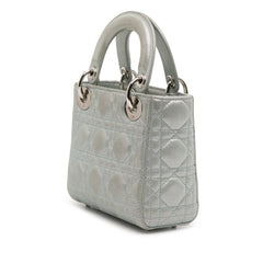 Mini Iridescent Lambskin Cannage Lady Dior