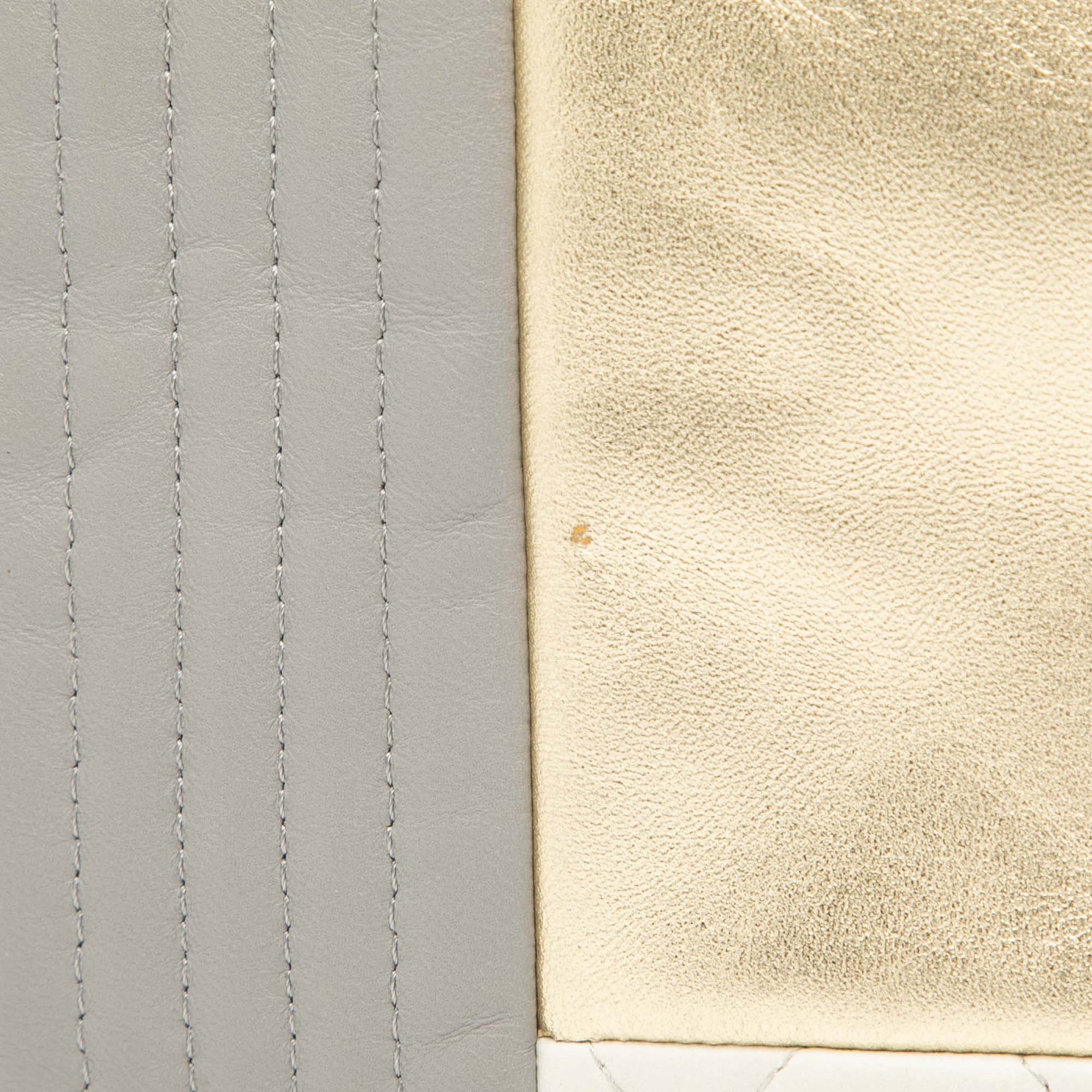 Medium Lambskin Colorblock Patchwork O Case