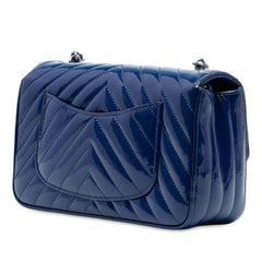 Mini Rectangular Classic Chevron Patent Single Flap