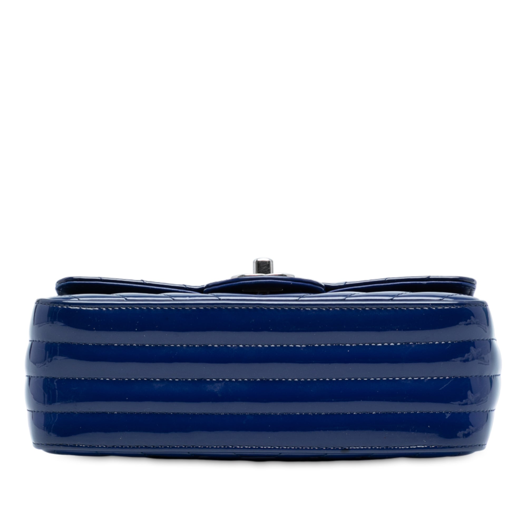 Mini Rectangular Classic Chevron Patent Single Flap