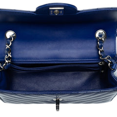 Mini Rectangular Classic Chevron Patent Single Flap