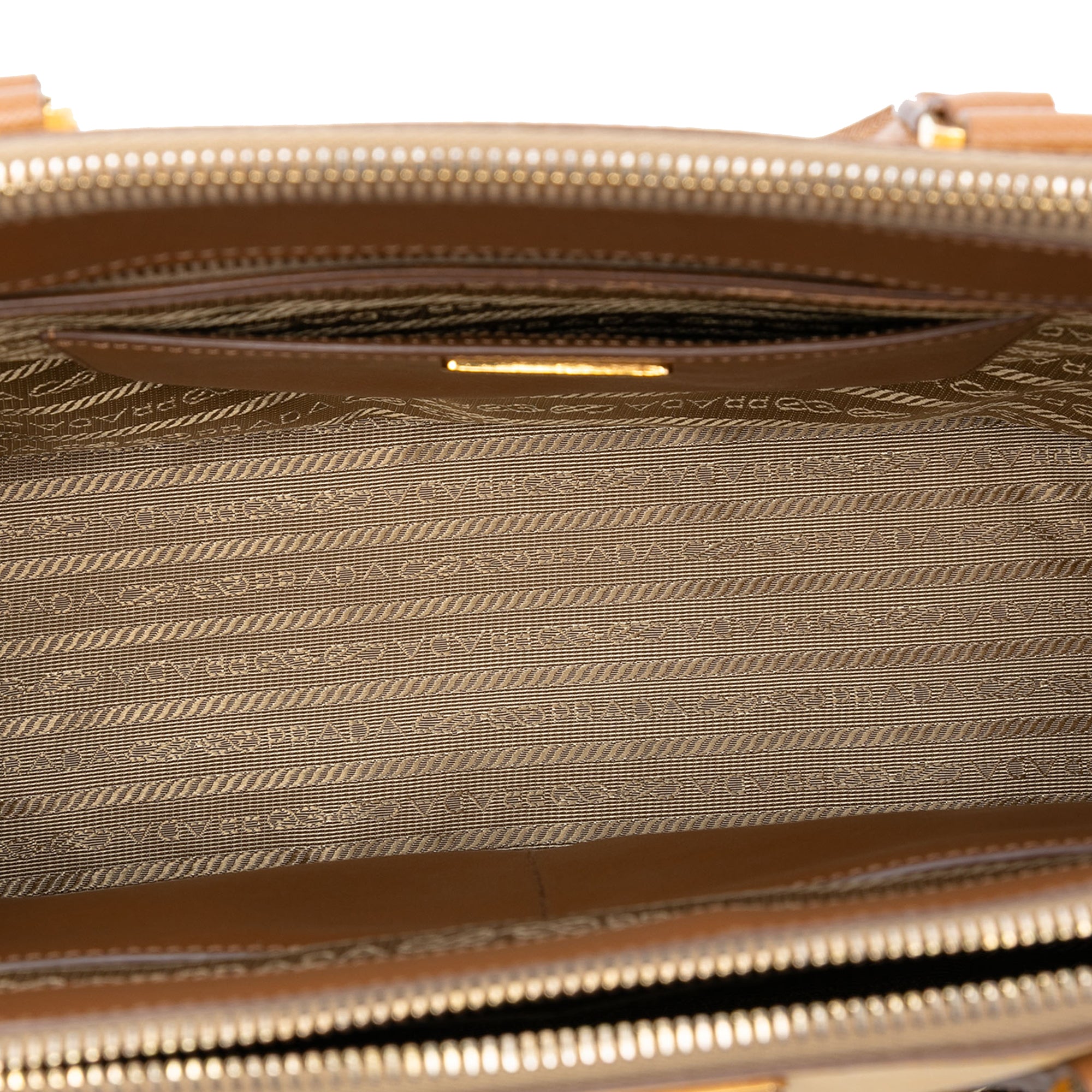 Medium Bicolor Saffiano Lux Galleria Double Zip Satchel