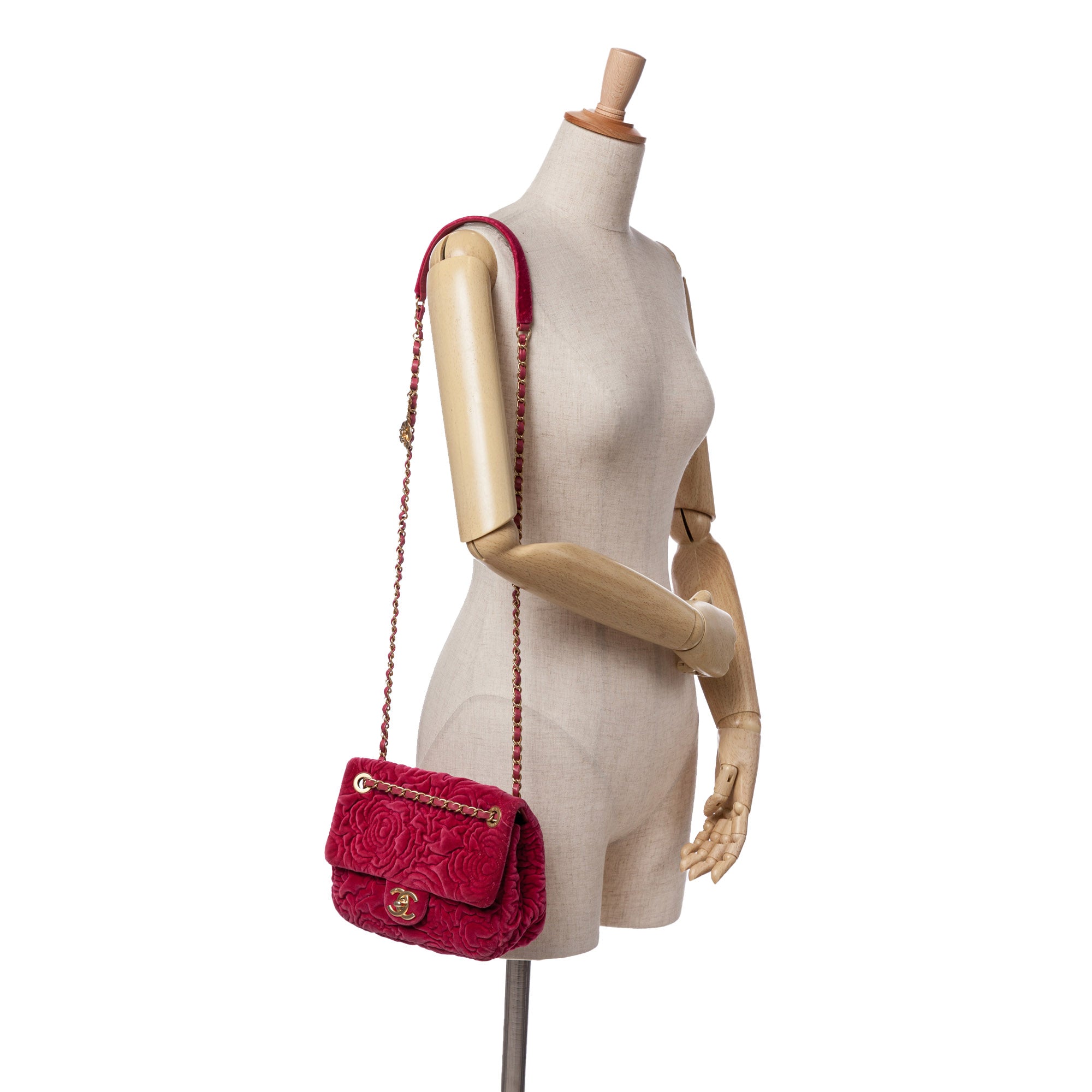 Mini Velvet Camellia Flap