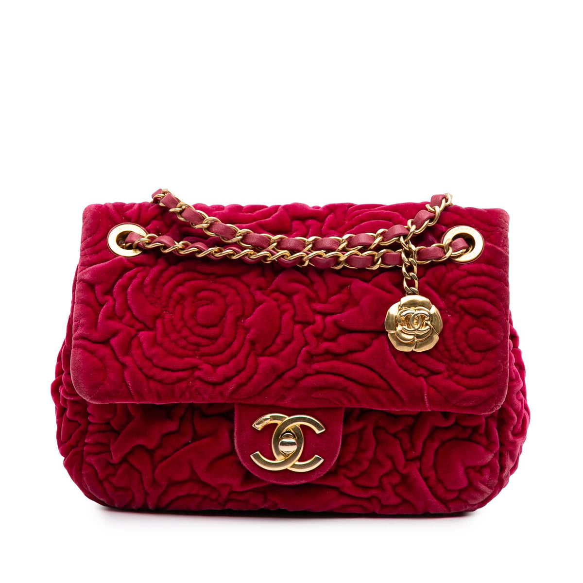 Mini Velvet Camellia Flap
