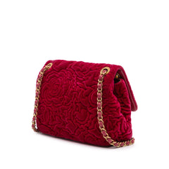 Mini Velvet Camellia Flap