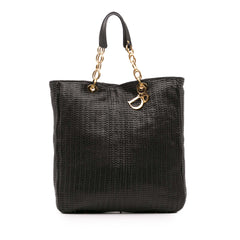 Large Woven Lambskin Lady Dior Soft Shopping Tote