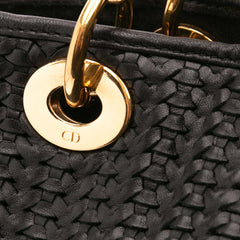 Large Woven Lambskin Lady Dior Soft Shopping Tote