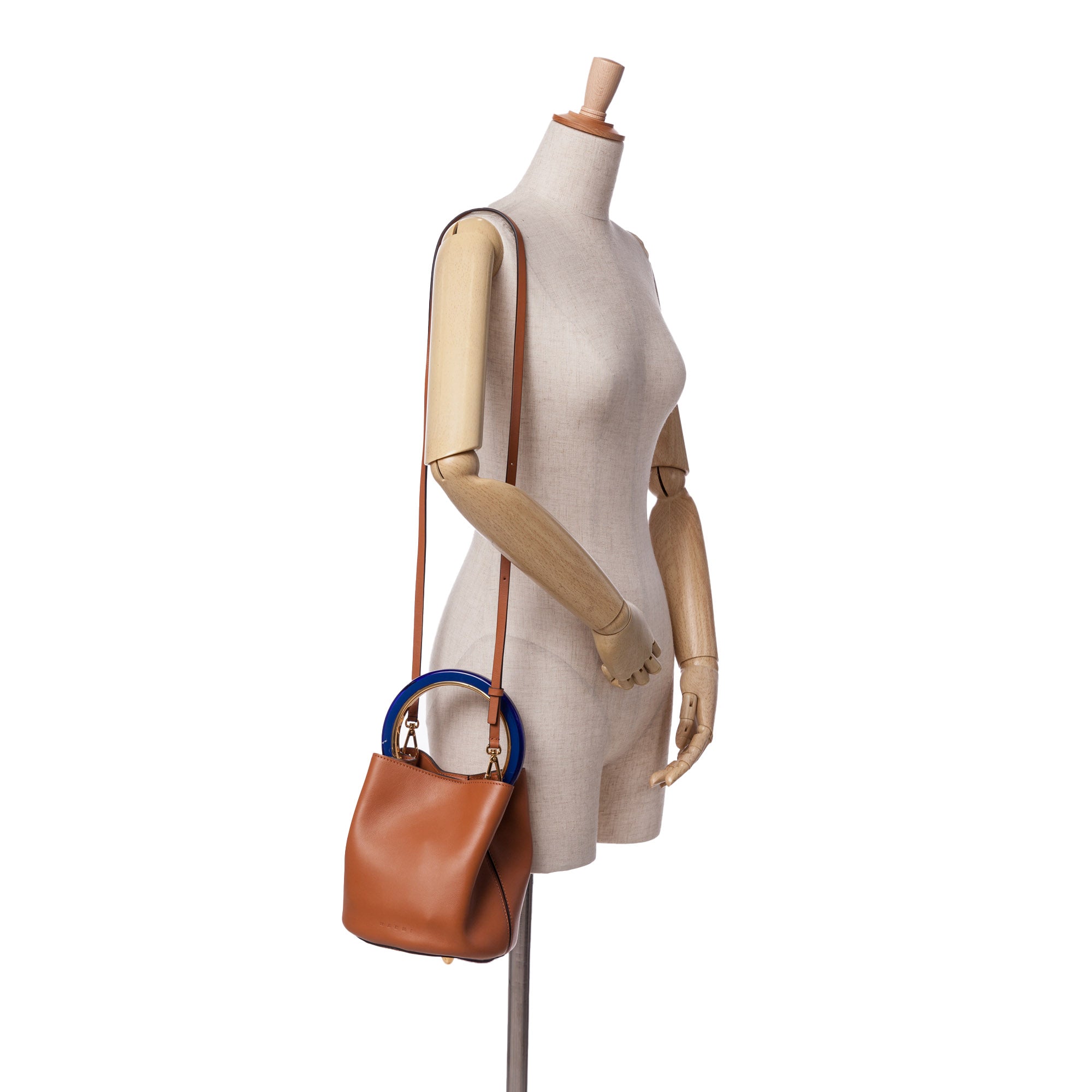 Calfskin Pannier Bucket Bag