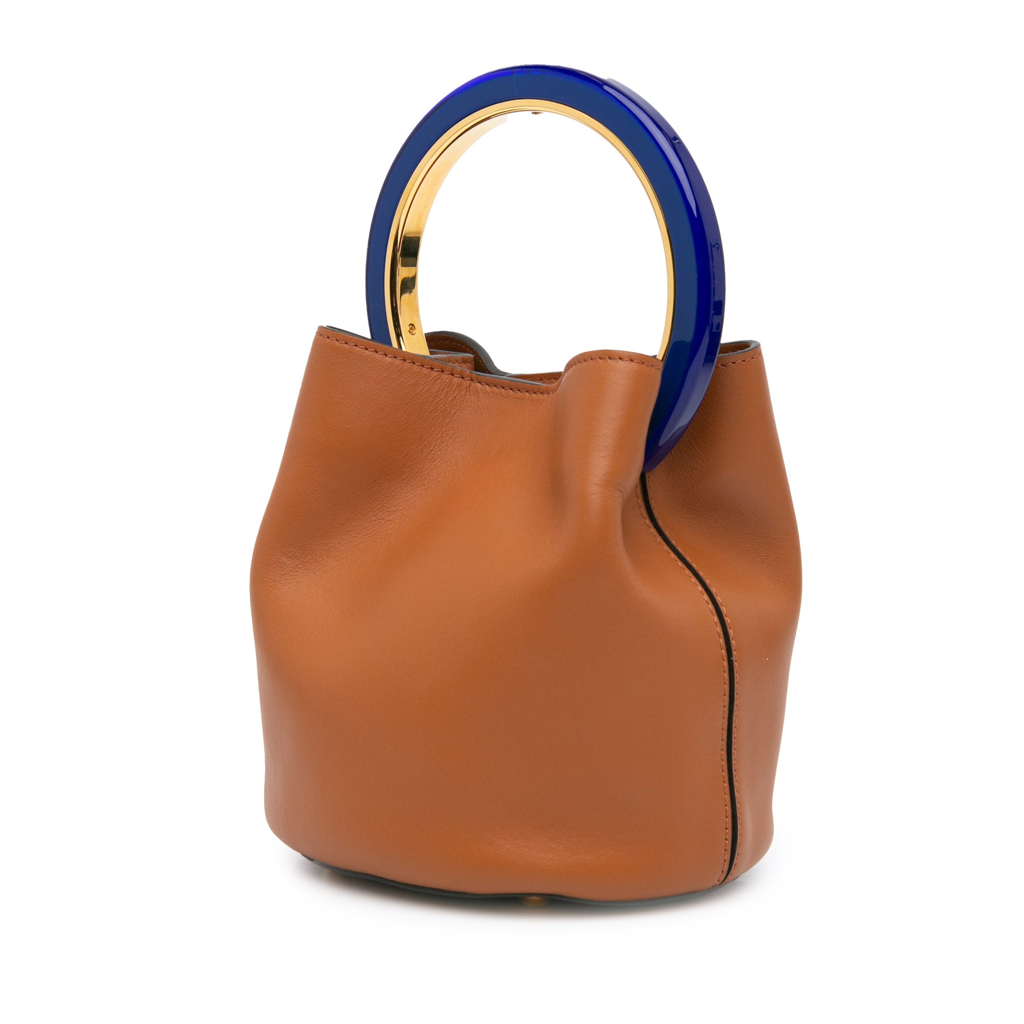 Calfskin Pannier Bucket Bag