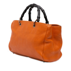 Medium Calfskin Bamboo Shopper Satchel