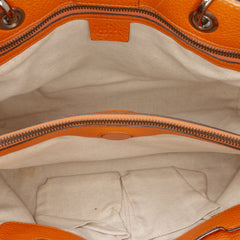 Medium Calfskin Bamboo Shopper Satchel