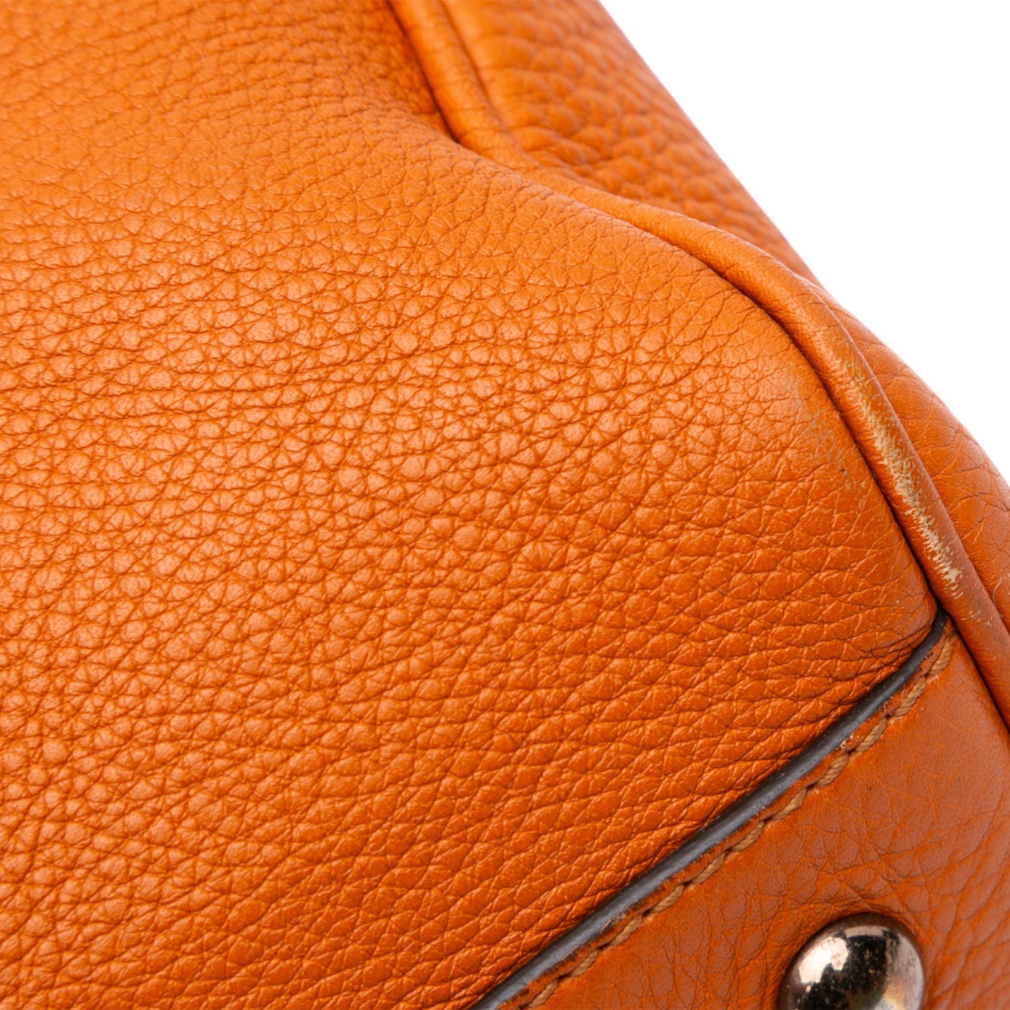 Medium Calfskin Bamboo Shopper Satchel