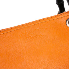 Medium Calfskin Bamboo Shopper Satchel